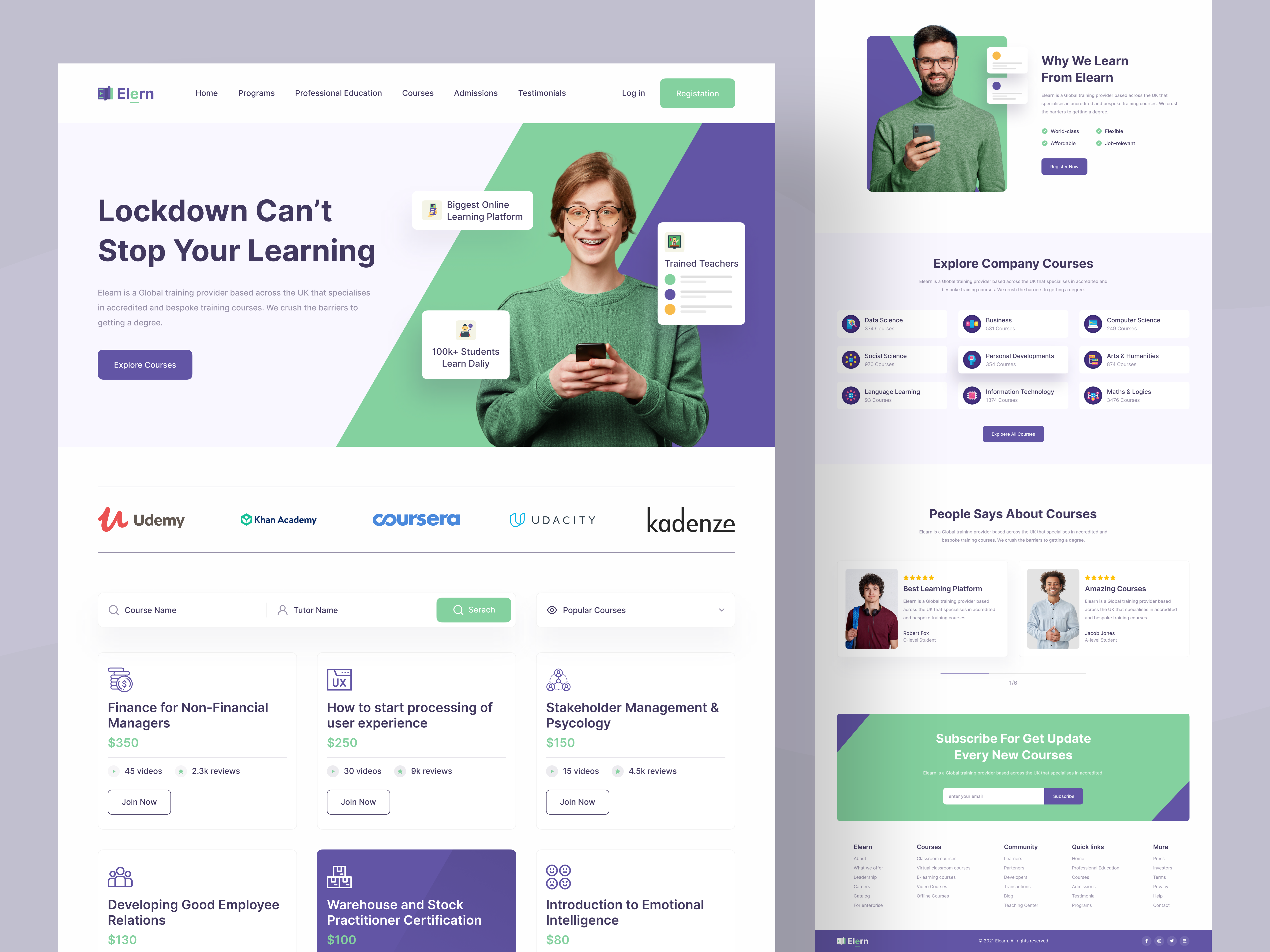 Example of Landing Page Design & Development
